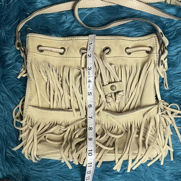 Patricia Nash Crossbody Purse Tan Suede Leather Fringe Bag - Picture 7 of 16